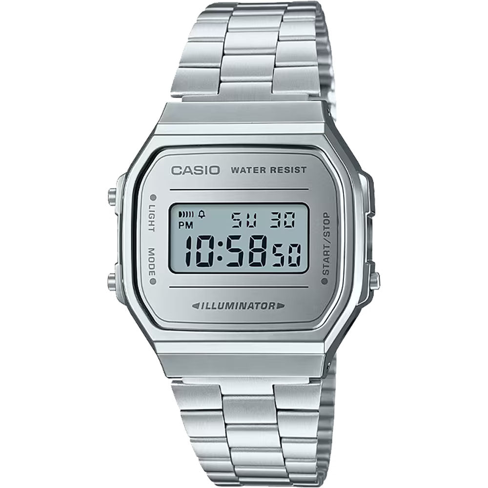 CASIO カシオ A168WEM-7 シルバー シルバー文字盤 デジタル メンズ 腕時計