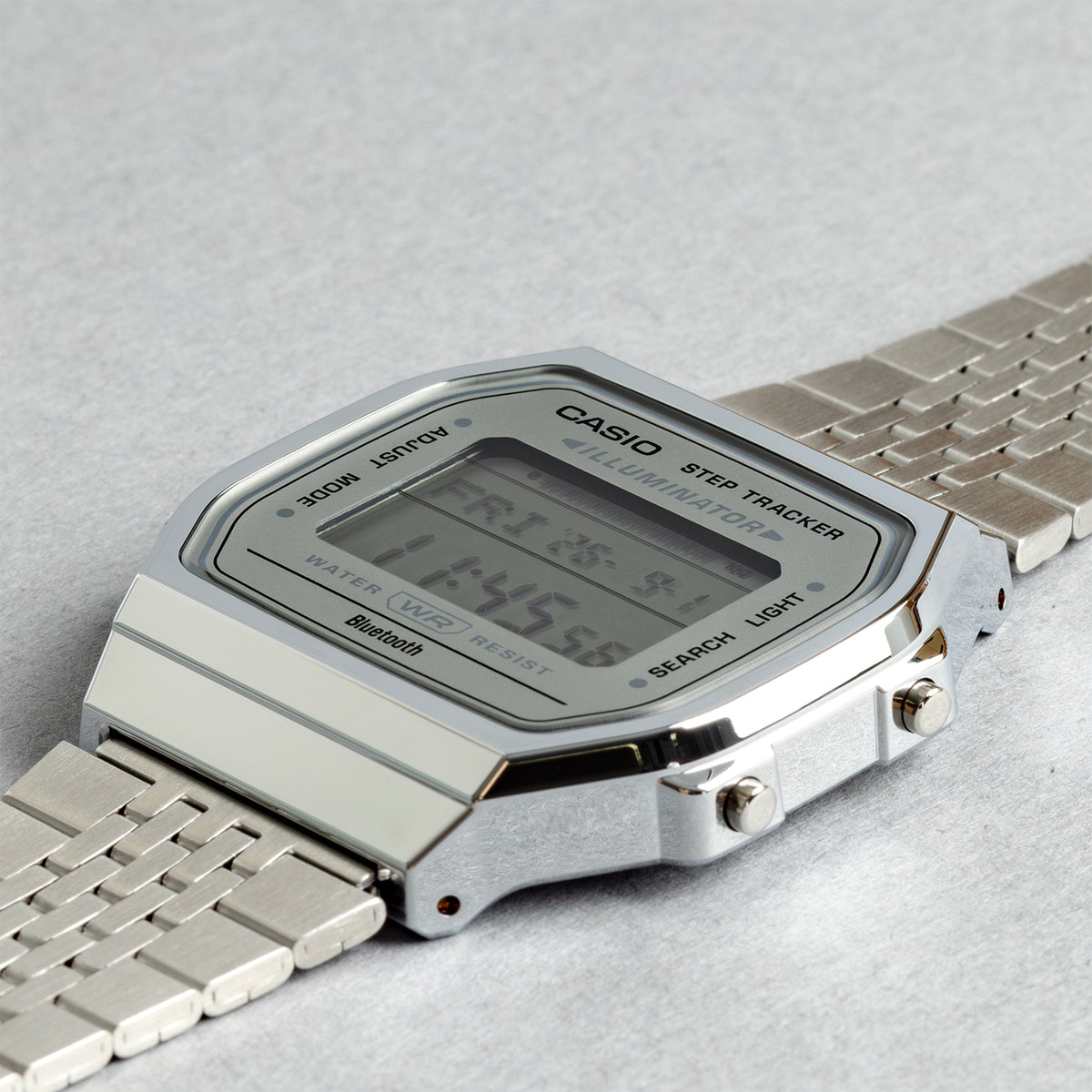 CASIO カシオ ABL-100WE-7A シルバー シルバー文字盤 デジタル メンズ 腕時計 斜め