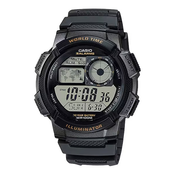 CASIO カシオ AE-1000W-1A ブラック ブラック文字盤 デジタル メンズ 腕時計
