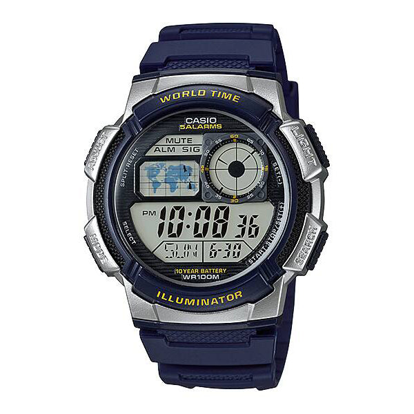 CASIO カシオ AE-1000W-2A ブルー ブラック文字盤 デジタル メンズ 腕時計