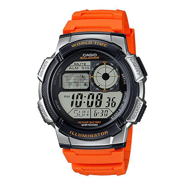 CASIO カシオ AE-1000W-4B オレンジ ブラック文字盤 デジタル メンズ 腕時計