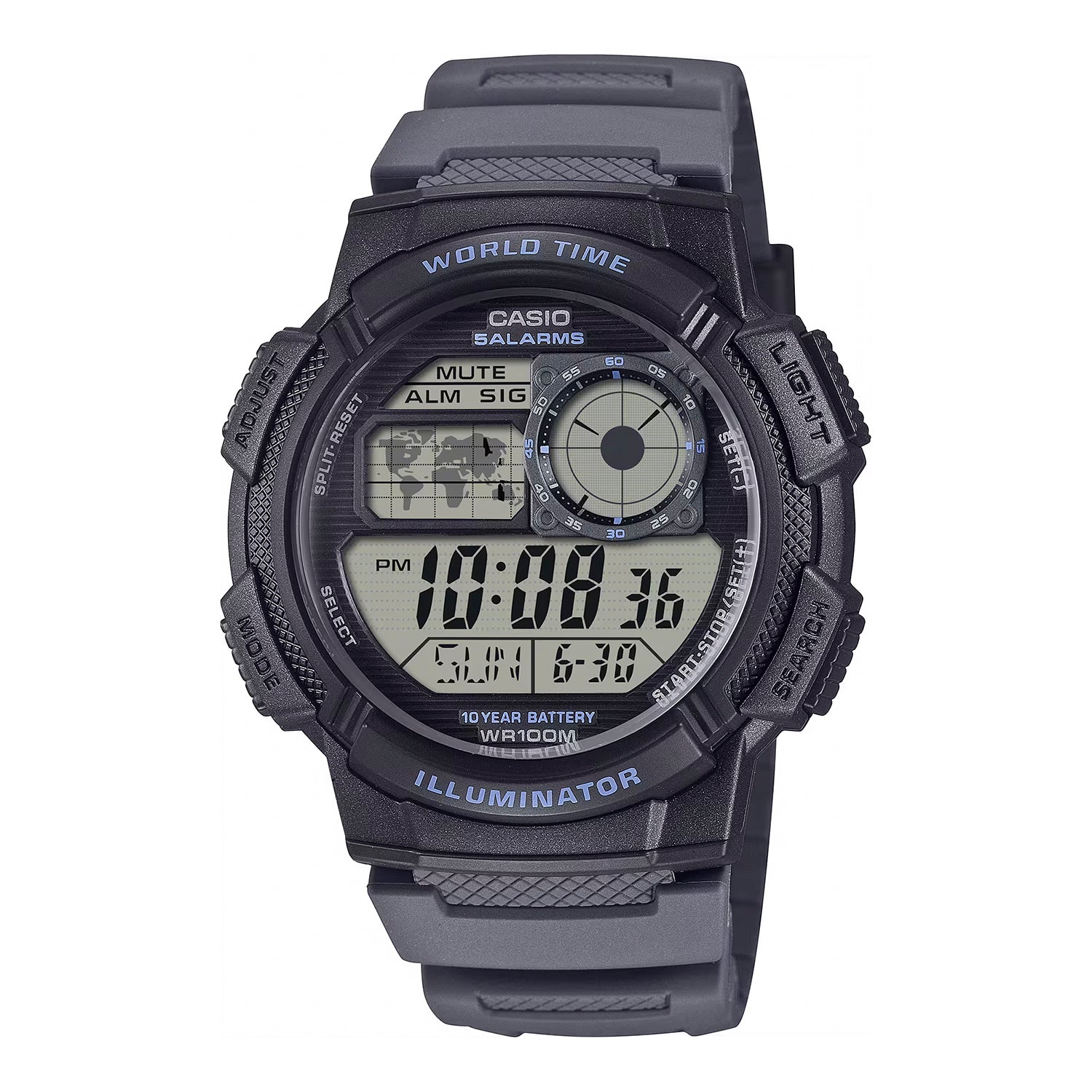 CASIO カシオ AE-1000W-8A グレー ブラック文字盤 デジタル メンズ 腕時計