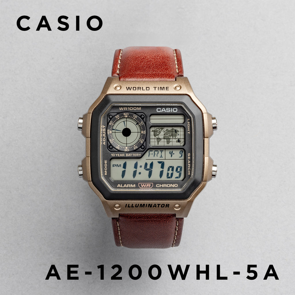 CASIO カシオ AE-1200WHL-5A メンズ 腕時計 10気圧防水 10年保証