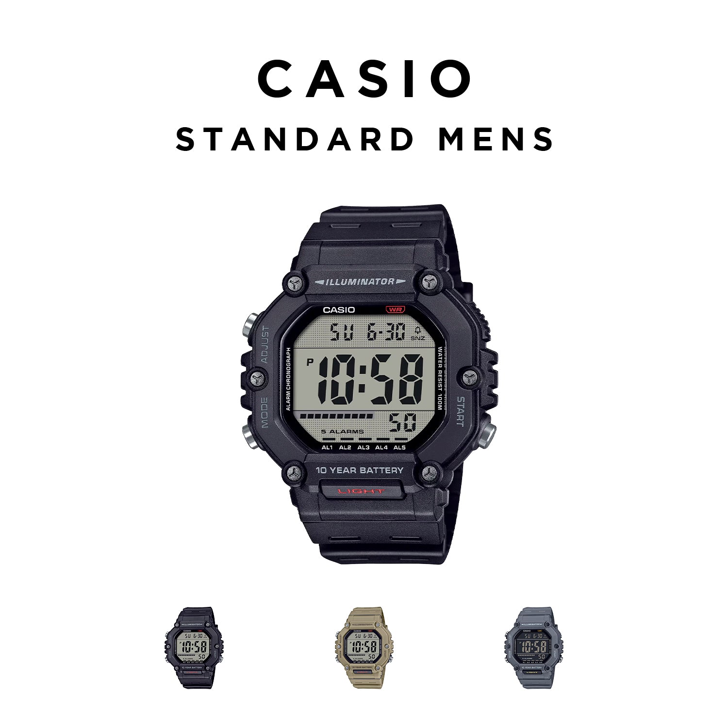 Casio Standard Mens AE-1600H. 腕時計 ae-1600h_1