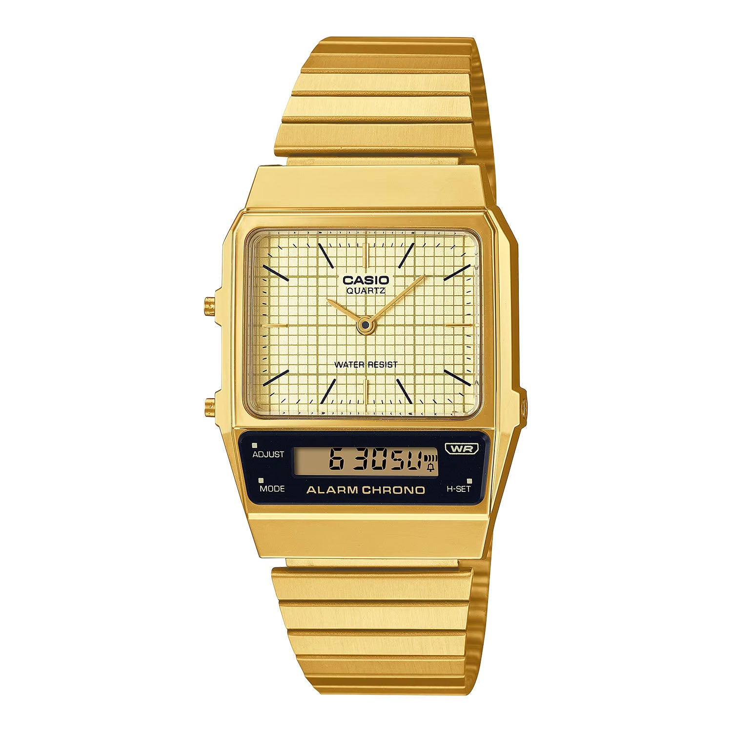 CASIO カシオ AQ-800EG-9A ゴールド ゴールド文字盤 アナデジ メンズ 腕時計