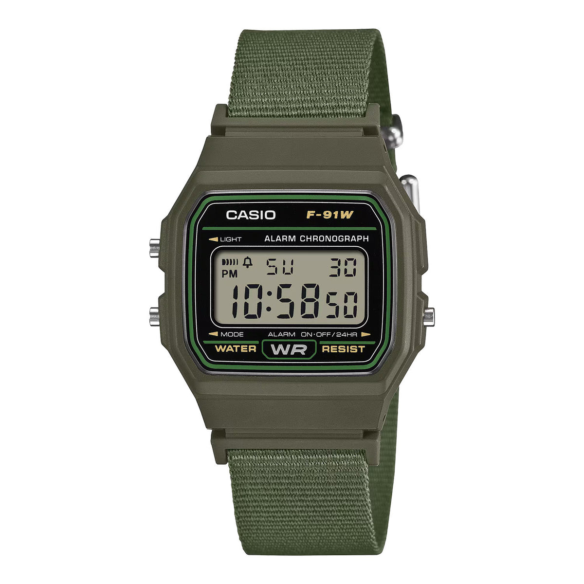 CASIO カシオ F-91WF-3A カーキ ブラック文字盤 デジタル メンズ 腕時計 
