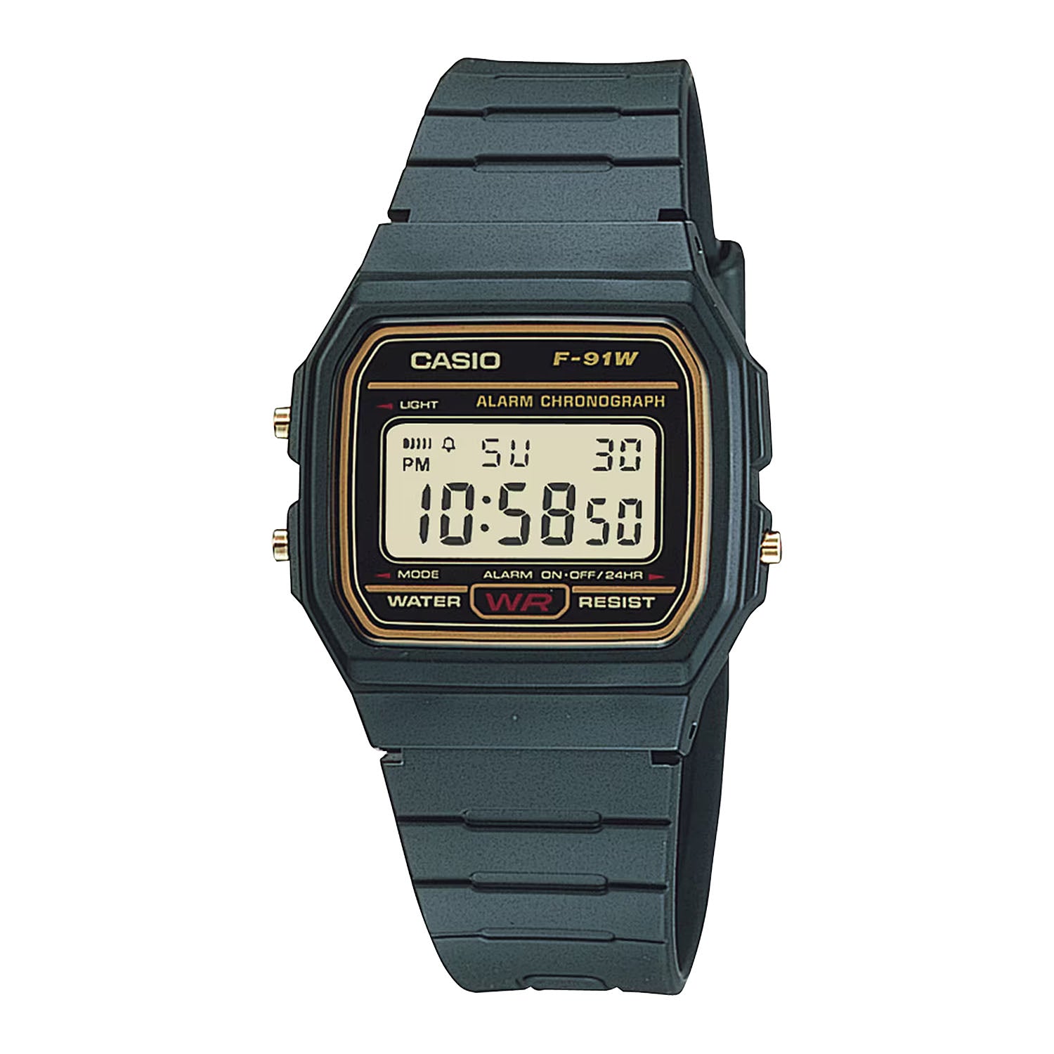 CASIO カシオ F-91WG-9 ブラック ゴールド文字盤 デジタル メンズ 腕時計