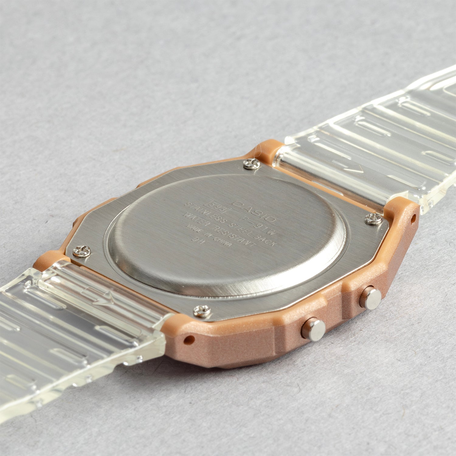 CASIO カシオ F-91WS-7A3 ホワイト ホワイト文字盤 デジタル メンズ 腕時計 ケースバック