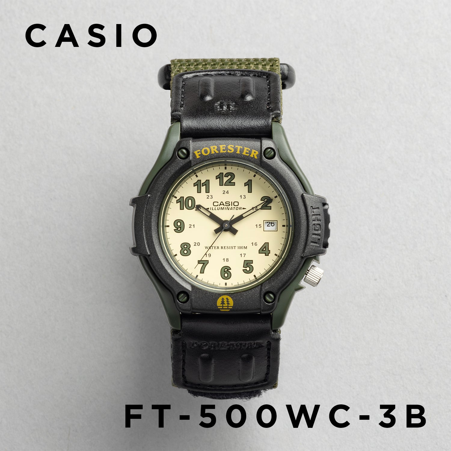 CASIO カシオ FT-500WC-3B カーキ ベージュ文字盤 アナログ メンズ 腕時計