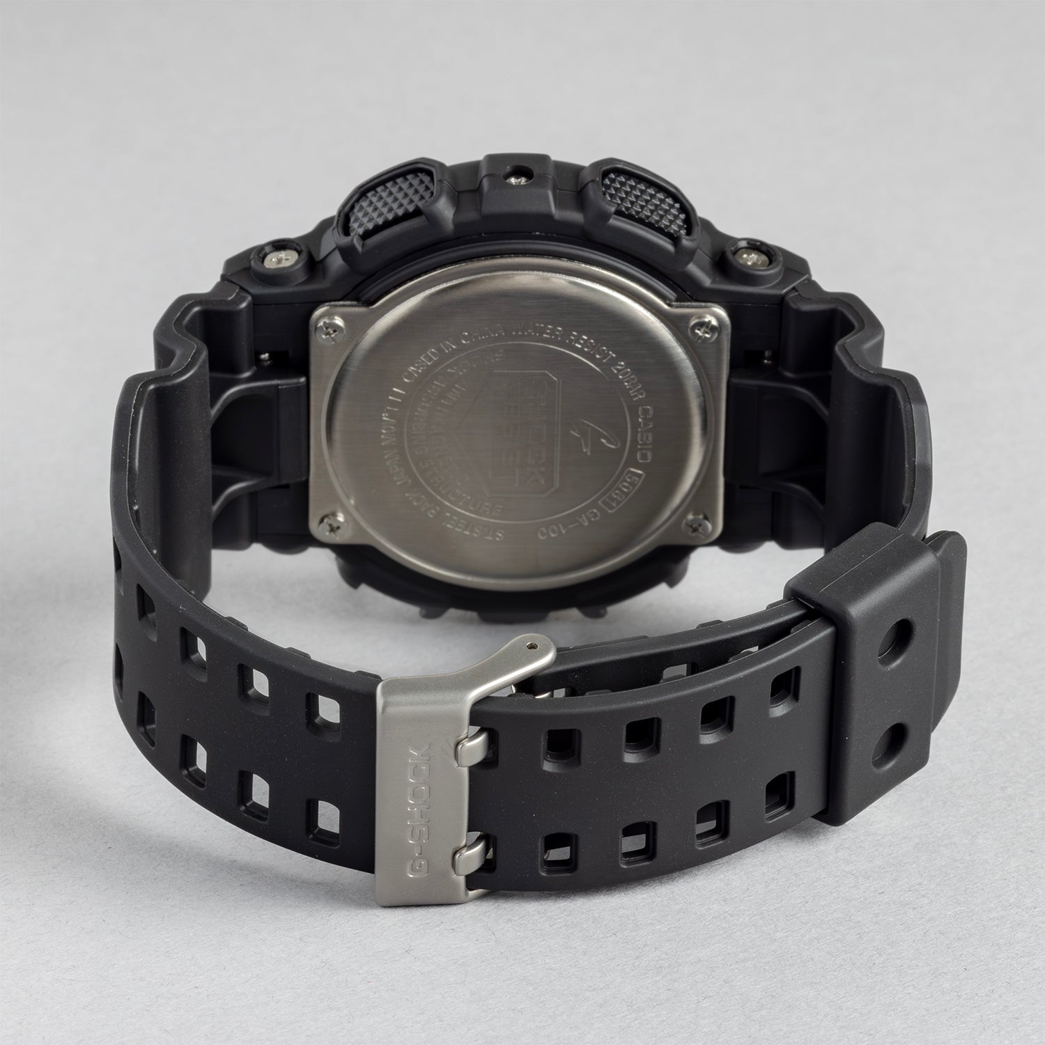 CASIO カシオ GA-100-1A1 ブラック ブラック文字盤 アナデジ メンズ 腕時計 ベルト