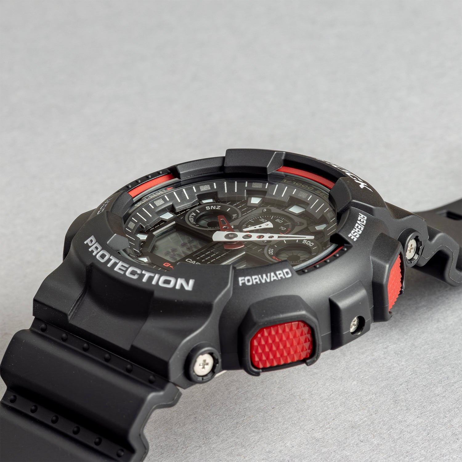 CASIO カシオ GA-100-1A4 ブラック ブラック文字盤 アナデジ メンズ 腕時計 斜め