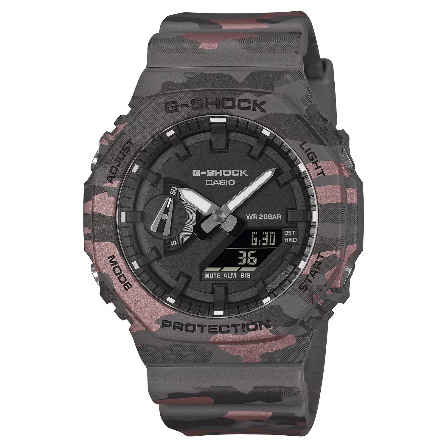 CASIO カシオ GA-2100CM-8A グレー ブラック文字盤 アナデジ G-SHOCK メンズ 腕時計