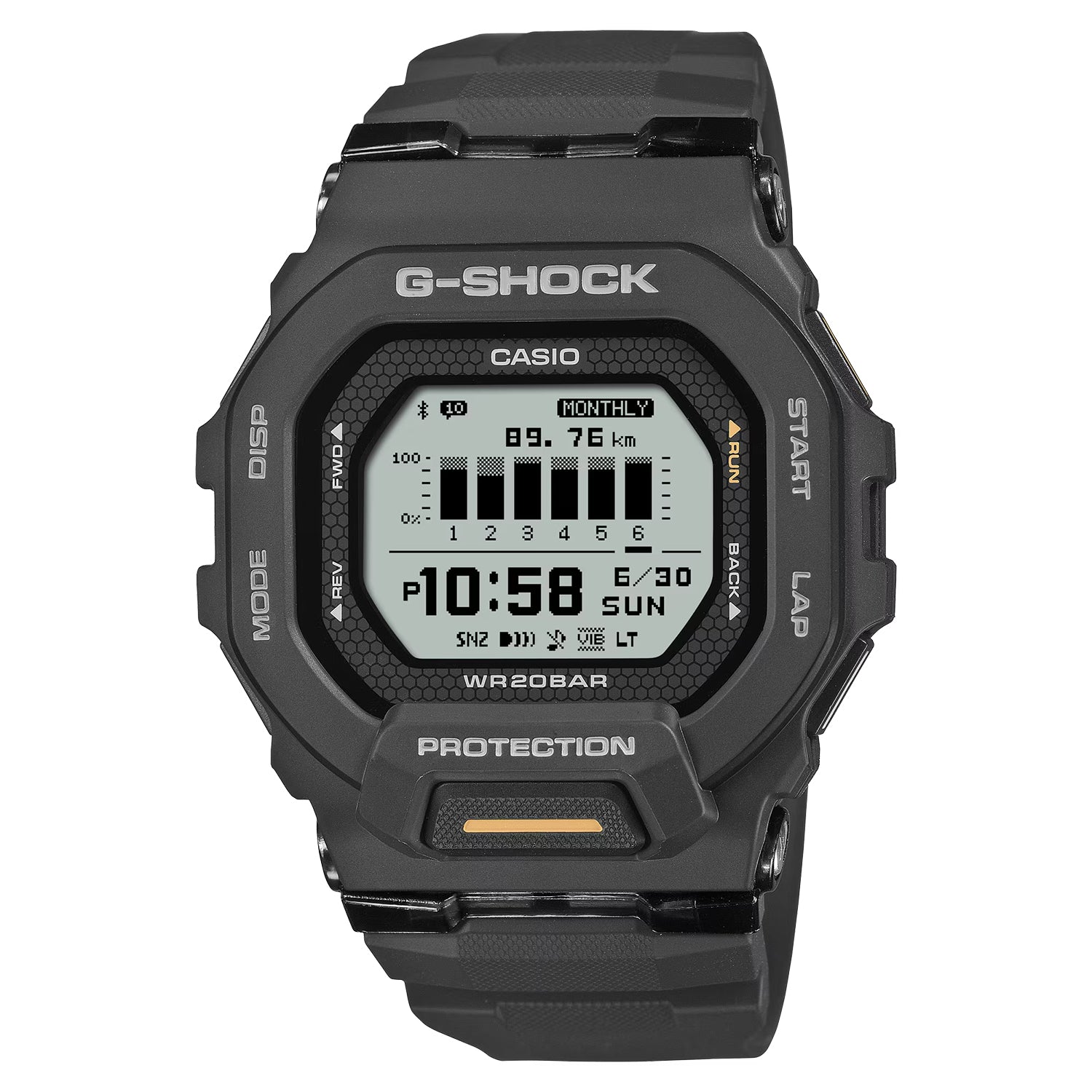 G-SHOCK デジタル腕時計 GBD-200　グレー G-Shock GBD-200 Series Watch Black Dial Grey Strap, 48.5mm