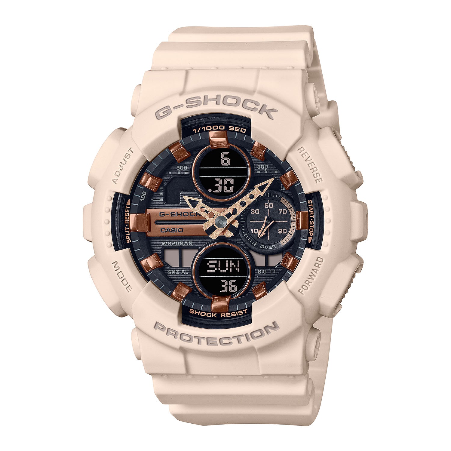 CASIO カシオ GMA-S140M-4A ピンク ブラック文字盤 アナデジ メンズ 腕時計