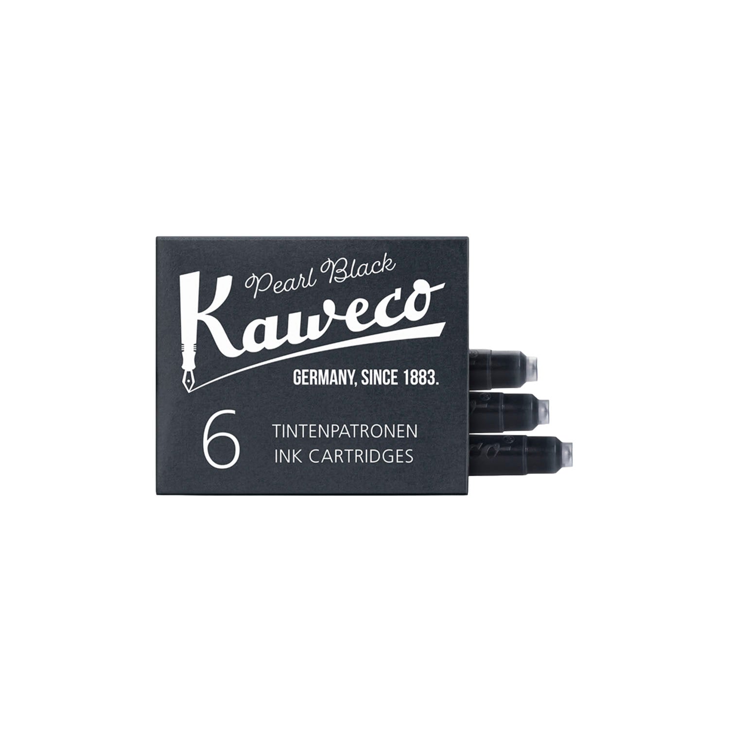 KAWECO カヴェコ インクカートリッジ6本入り パールブラック インクカートリッジ 筆記具