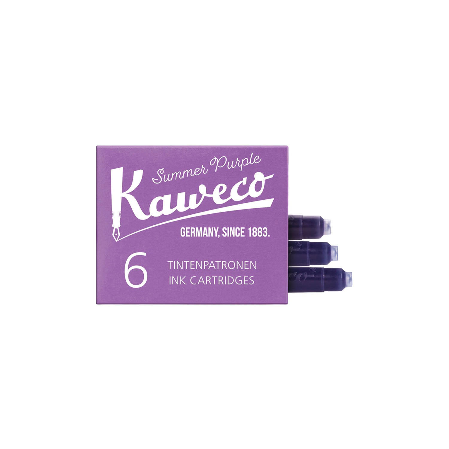 KAWECO カヴェコ インクカートリッジ6本入り サマーパープル インクカートリッジ 筆記具