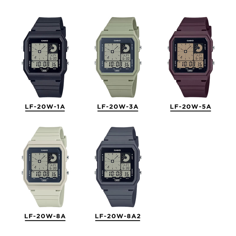 ［新品・未開封］CASIOカシオ：LF-20W-8A（ベージュ）デジタル腕時計