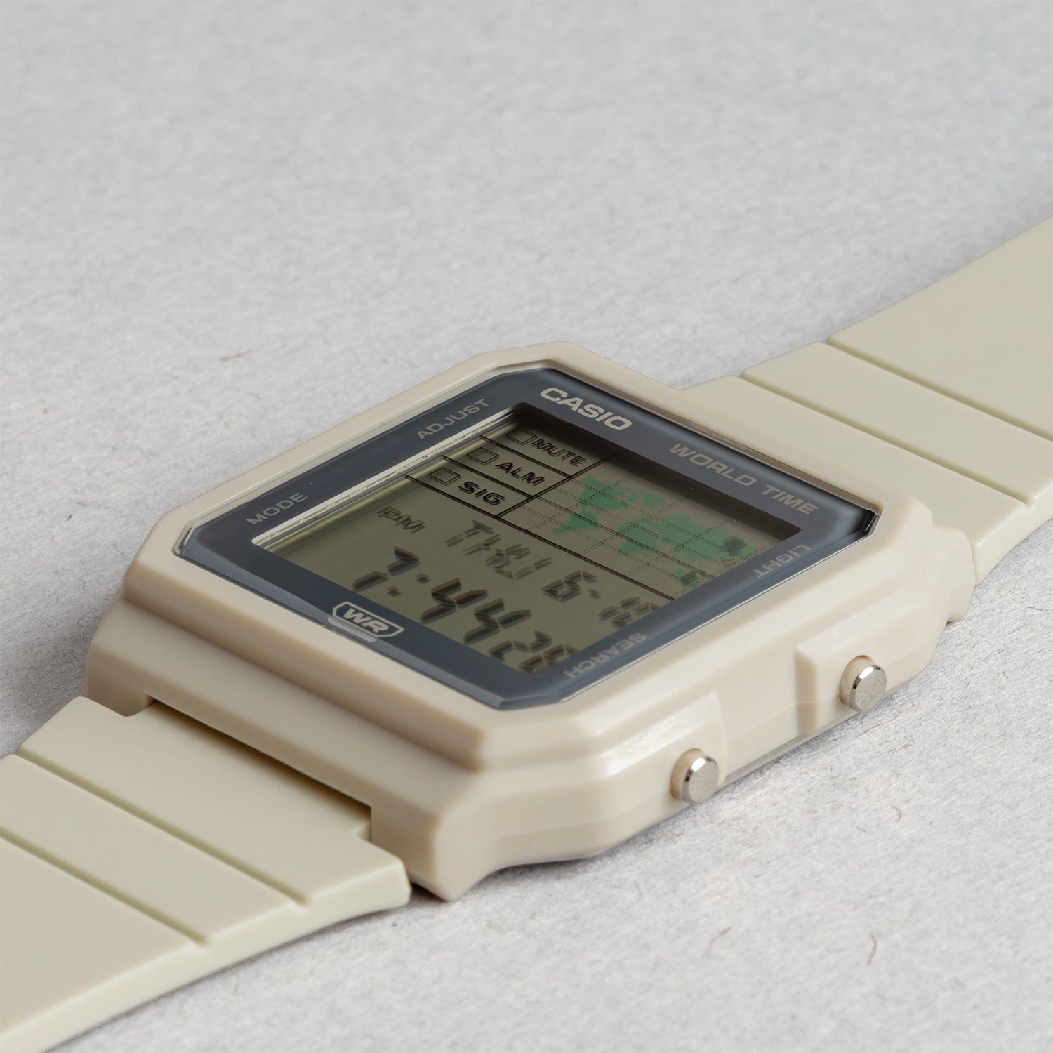 CASIO カシオ LF-30W-8A アイボリー グレー文字盤 デジタル レディース 腕時計