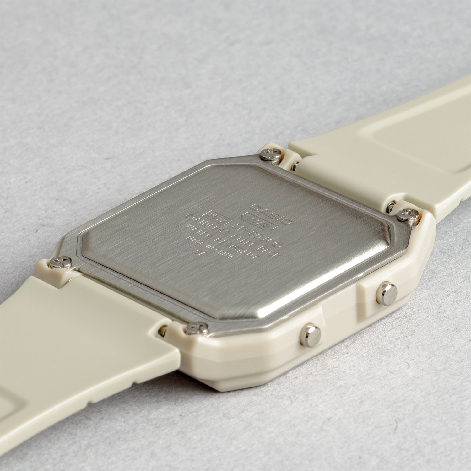 CASIO カシオ LF-30W-8A アイボリー グレー文字盤 デジタル レディース 腕時計