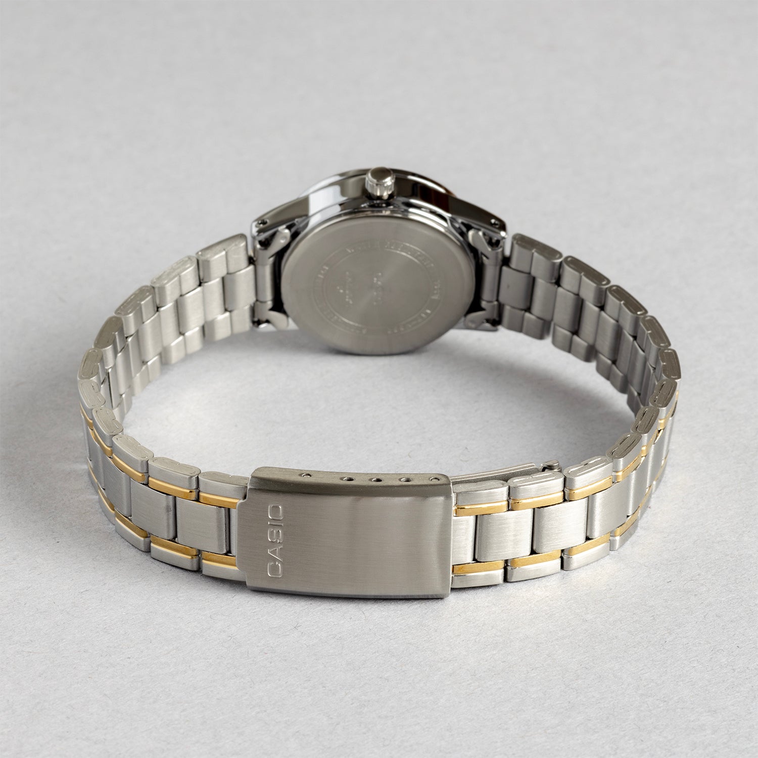 CASIO カシオ LTP-V002SG-9A シルバー×ゴールド イエロー文字盤 アナログ レディース 腕時計 ベルト