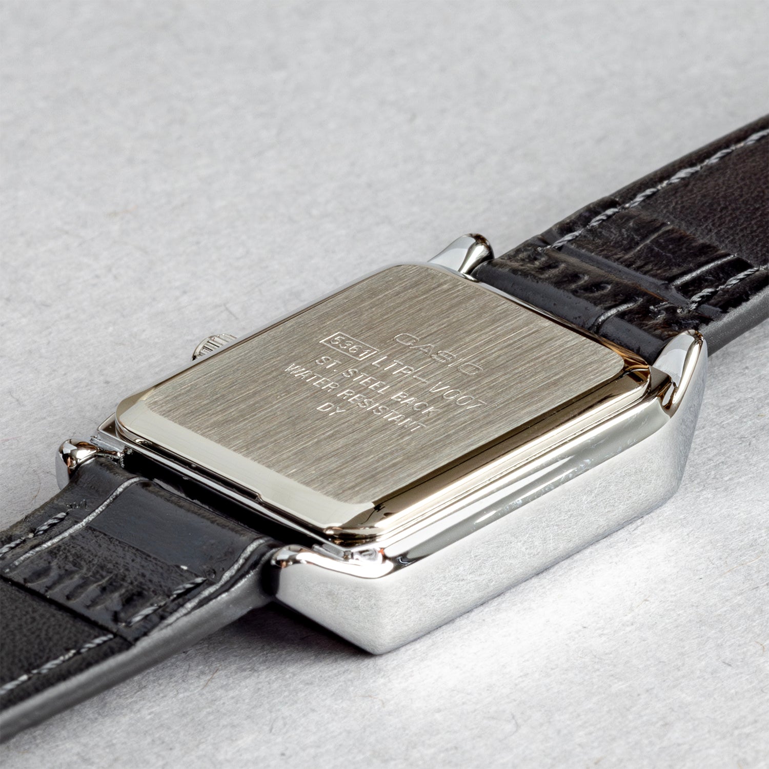 CASIO カシオ LTP-V007L-7E1 ブラック シルバー文字盤 アナログ レディース 腕時計 ケースバック