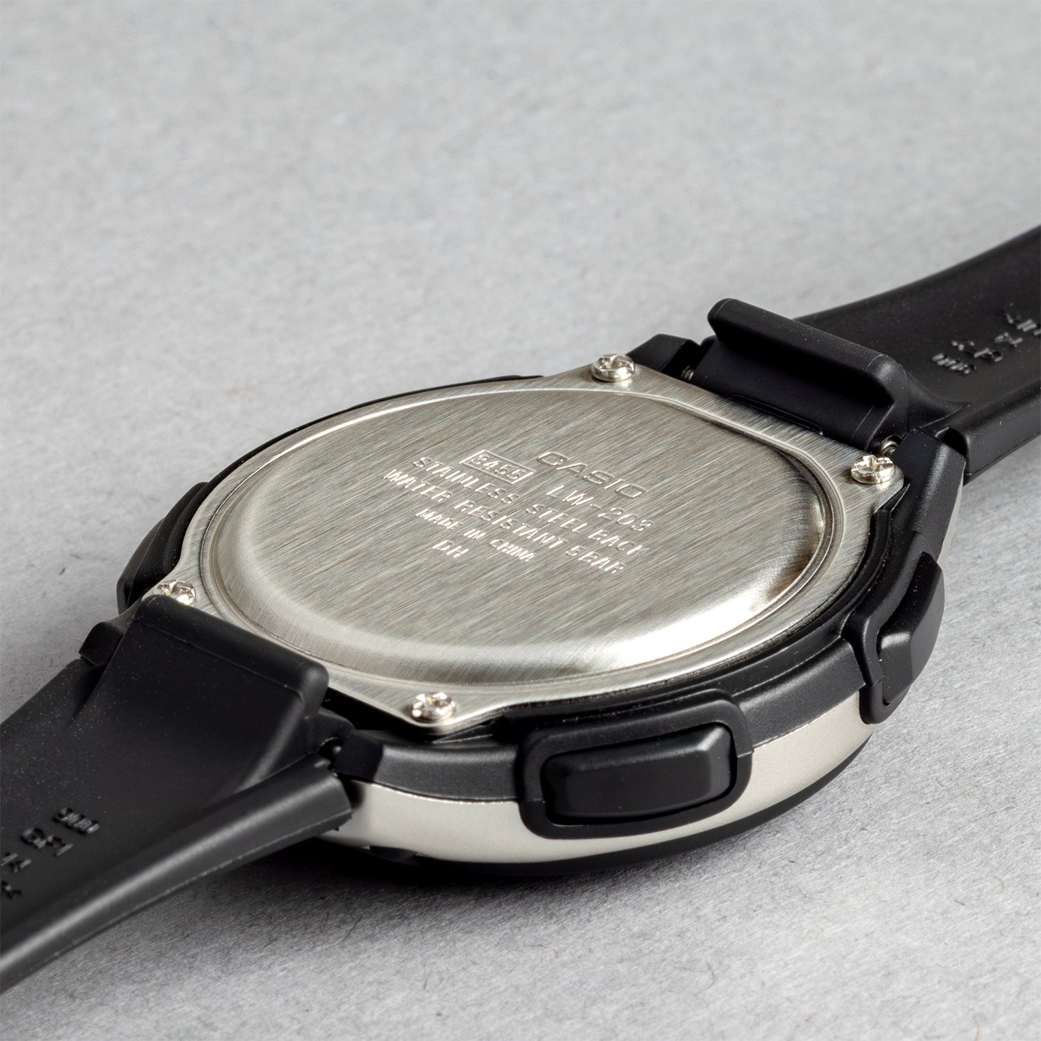 CASIO カシオ LW-203-1A ブラック ブラック文字盤 デジタル レディース 腕時計 ケースバック