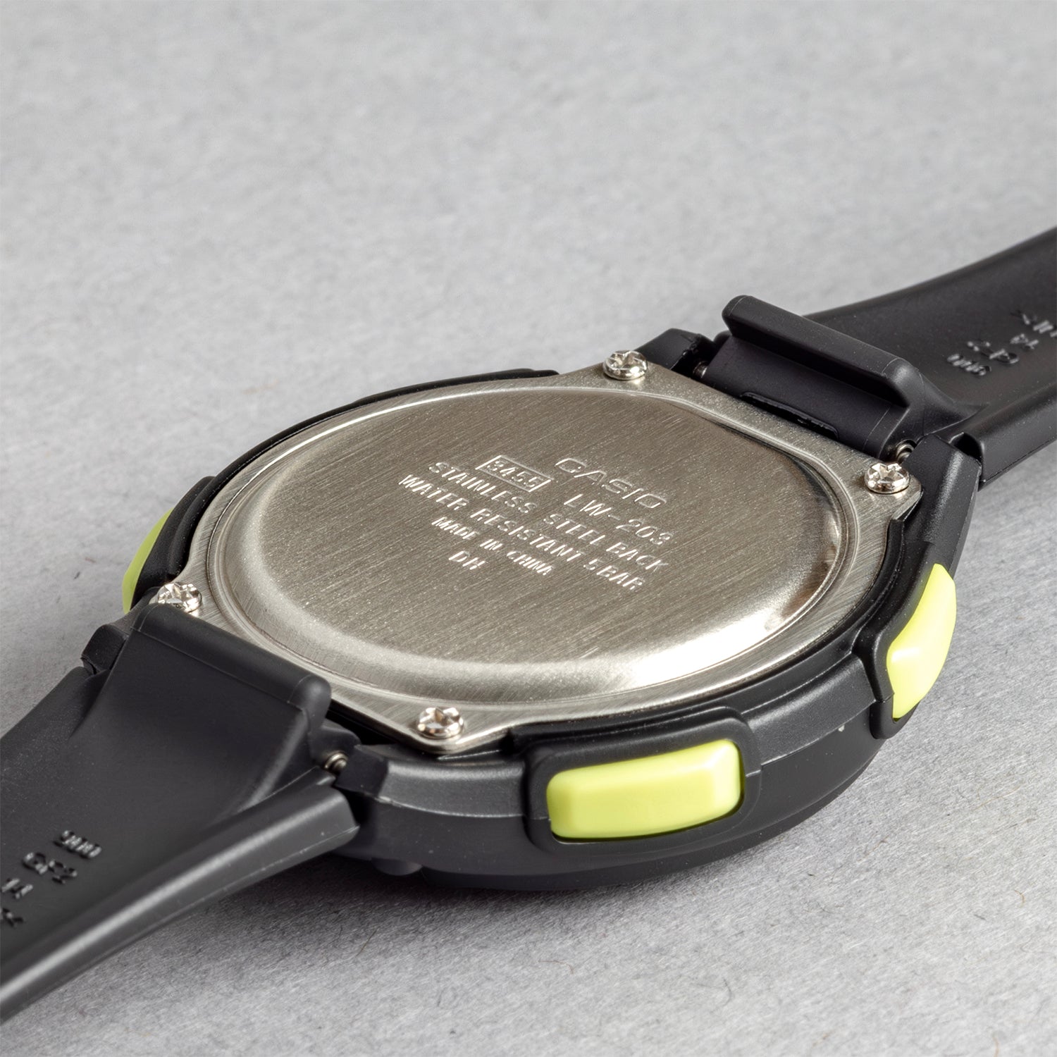 CASIO カシオ LW-203-1B ブラック ブラック文字盤 デジタル レディース 腕時計 ケースバック