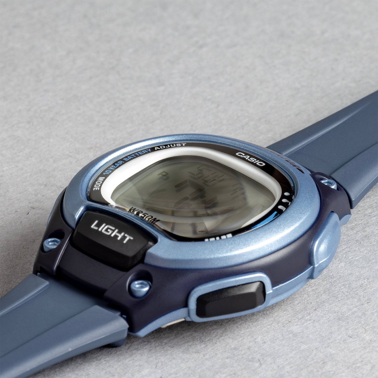 CASIO カシオ LW-203-2A ブルー ブルー文字盤 デジタル レディース 腕時計 斜め