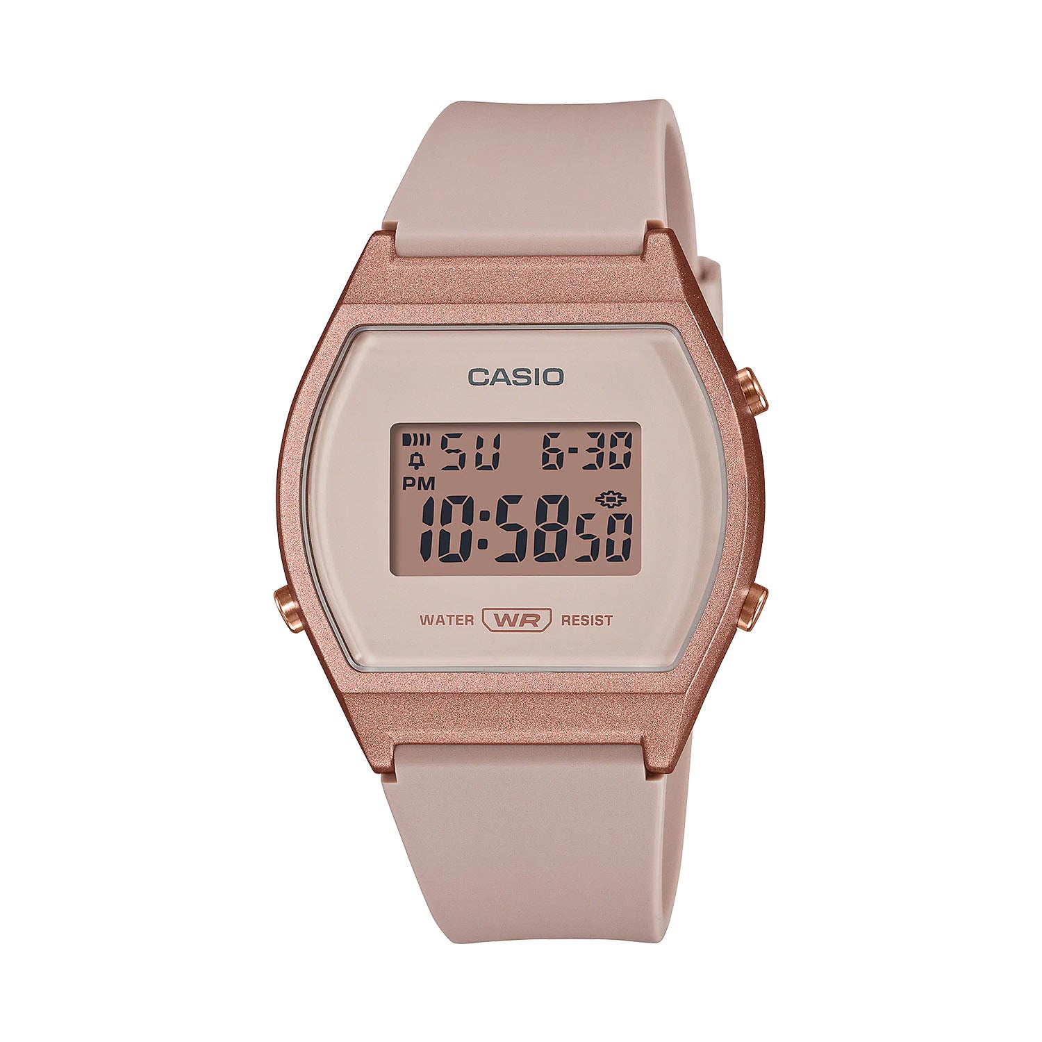 CASIO カシオ LW-204-4A ベージュ ベージュ文字盤 デジタル レディース 腕時計