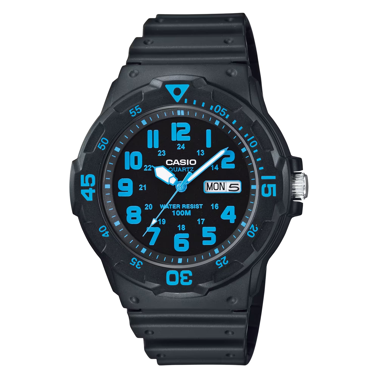 CASIO カシオ MRW-200H-2B ブラック ブルー文字盤 アナログ メンズ 腕時計