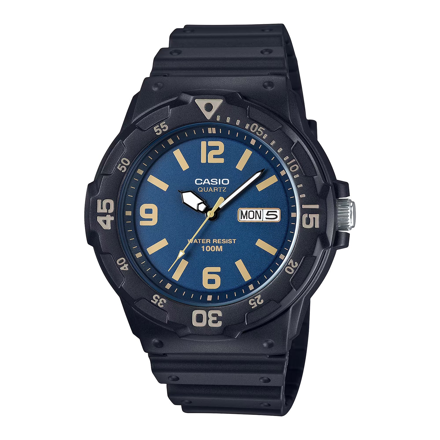 CASIO カシオ MRW-200H-2B3 ブラック ブルー文字盤 アナログ メンズ 腕時計