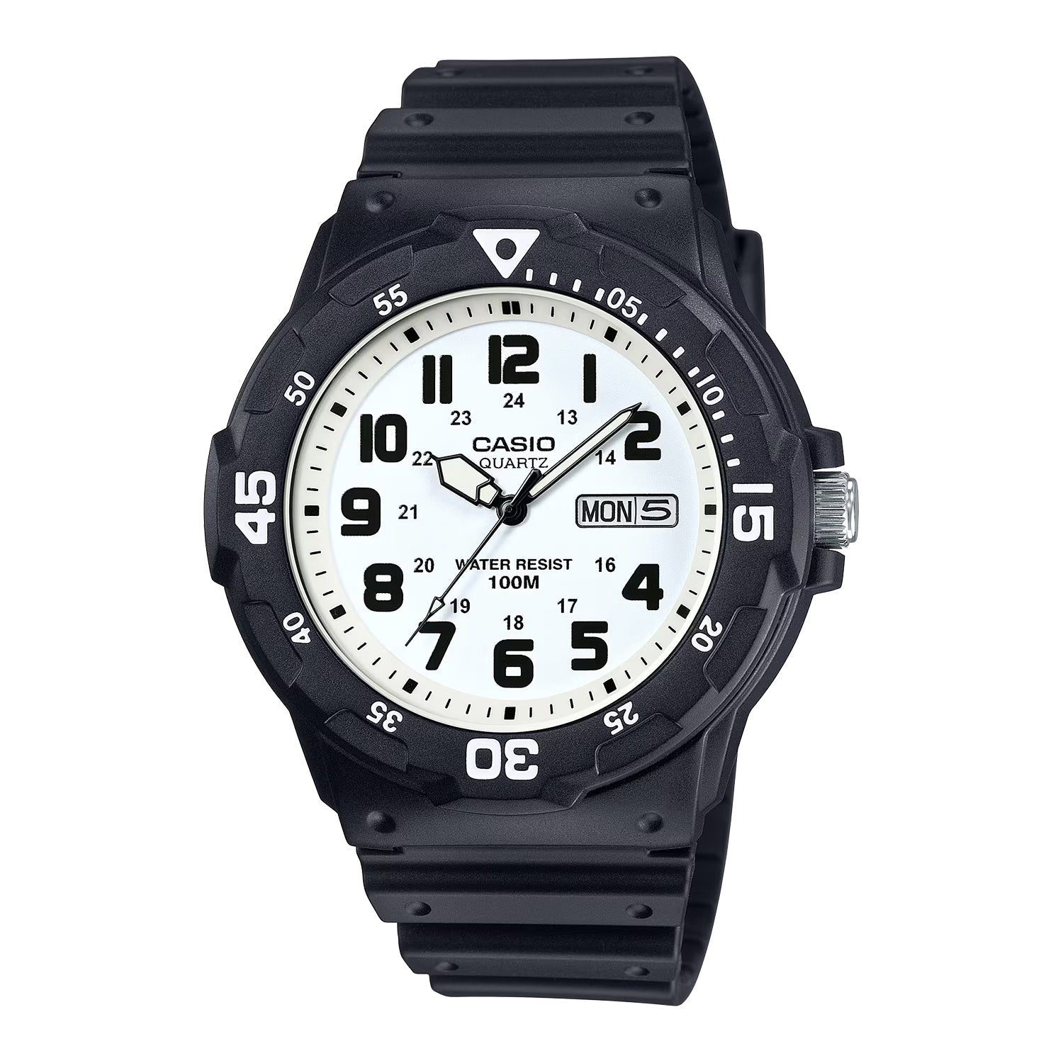 CASIO カシオ MRW-200H-7B ブラック ホワイト文字盤 アナログ メンズ 腕時計