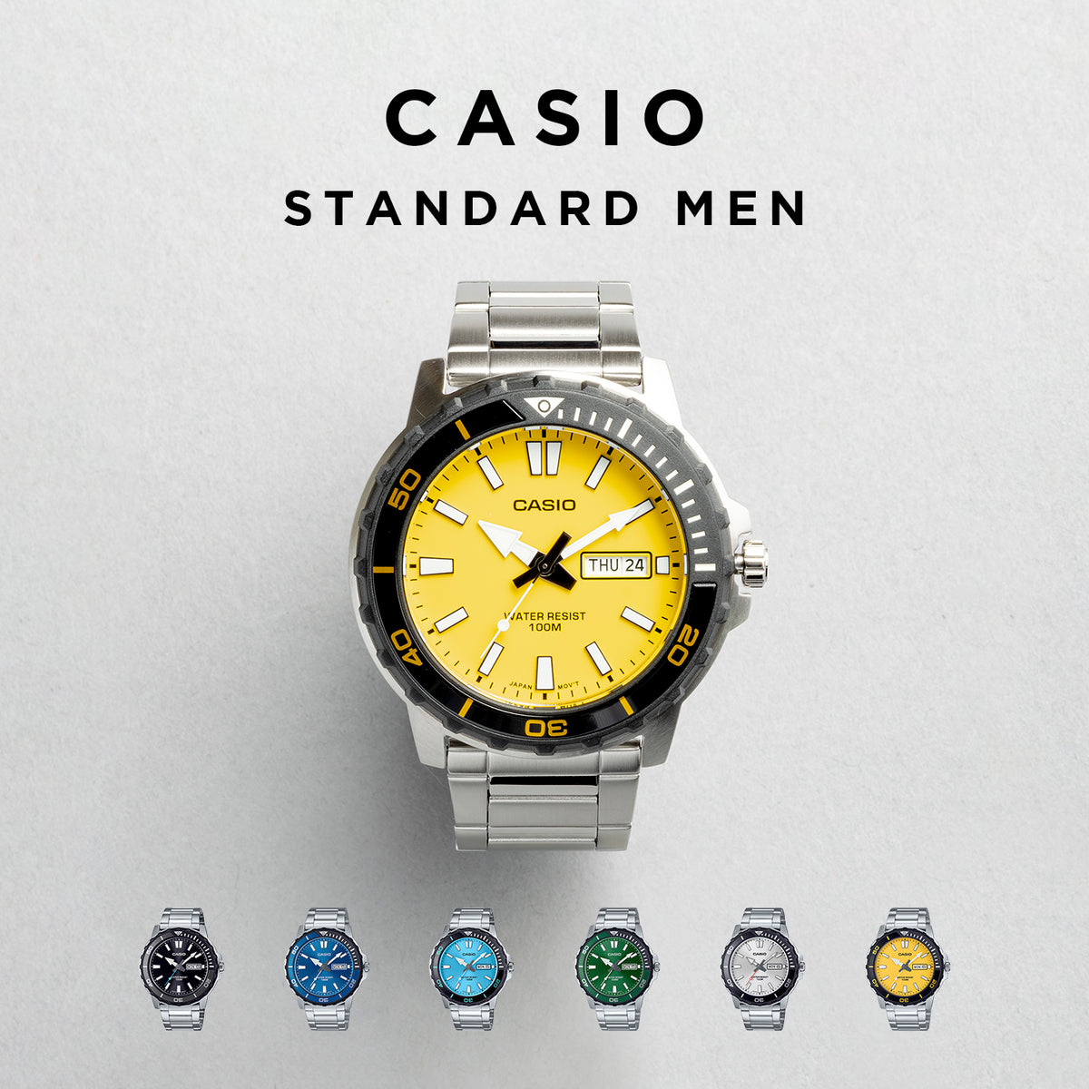 CASIO カシオ MTD-125D MAN 腕時計 10気圧防水 10年保証