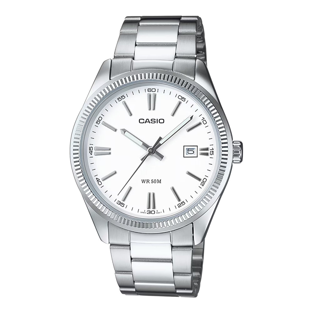 CASIO カシオ MTP-1302D-7A1 シルバー ホワイト文字盤 アナログ メンズ 腕時計