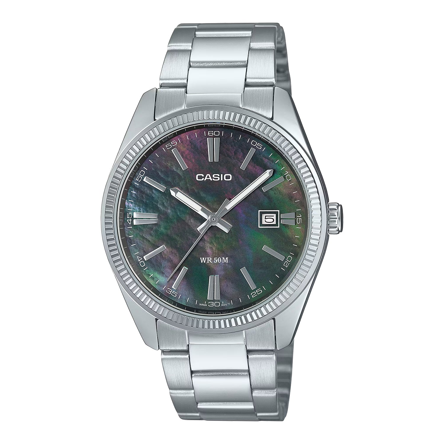 CASIO カシオ MTP-1302DS-1A シルバー ブラック文字盤 アナログ メンズ 腕時計