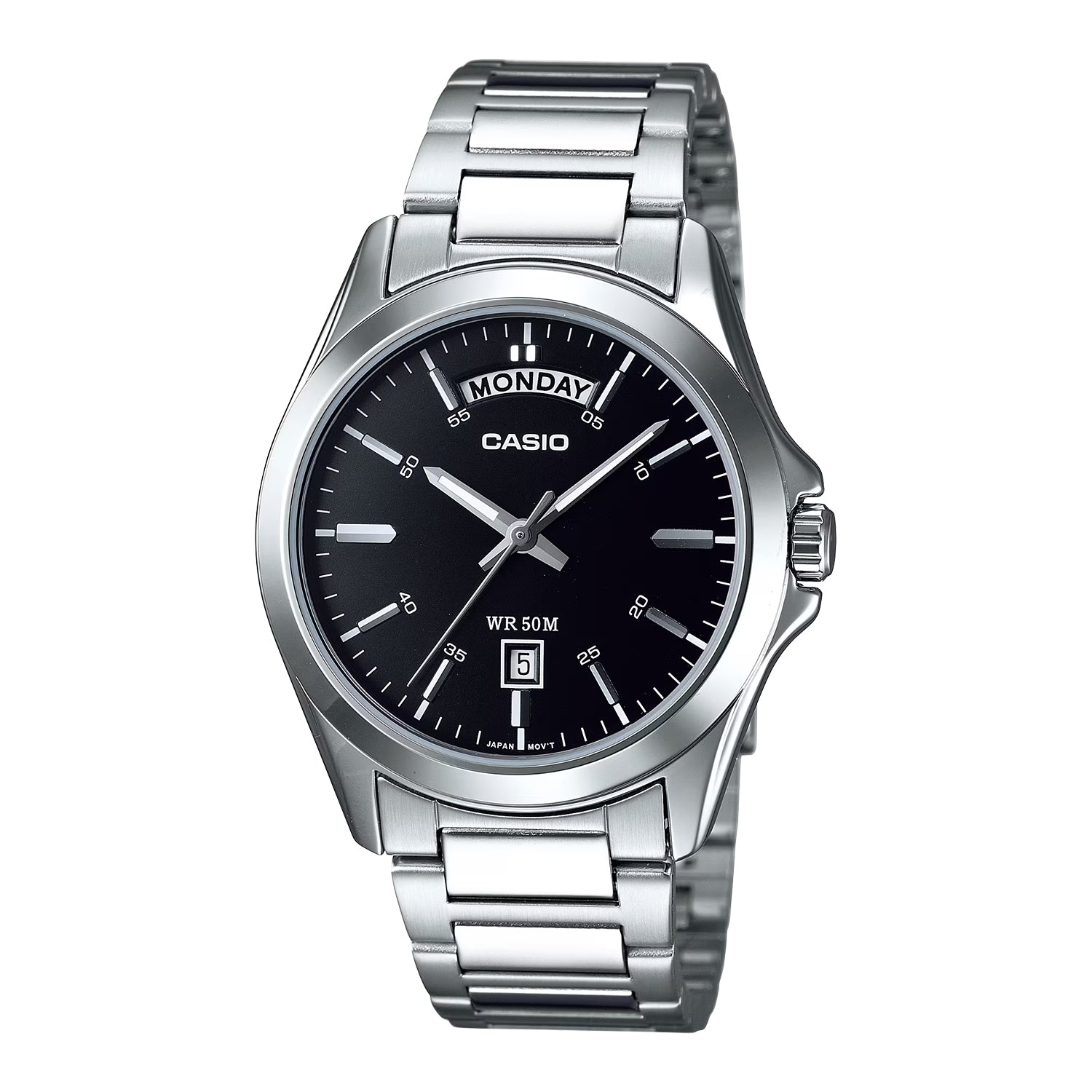 CASIO カシオ MTP-1370D-1A1 シルバー ブラック文字盤 アナログ メンズ 腕時計