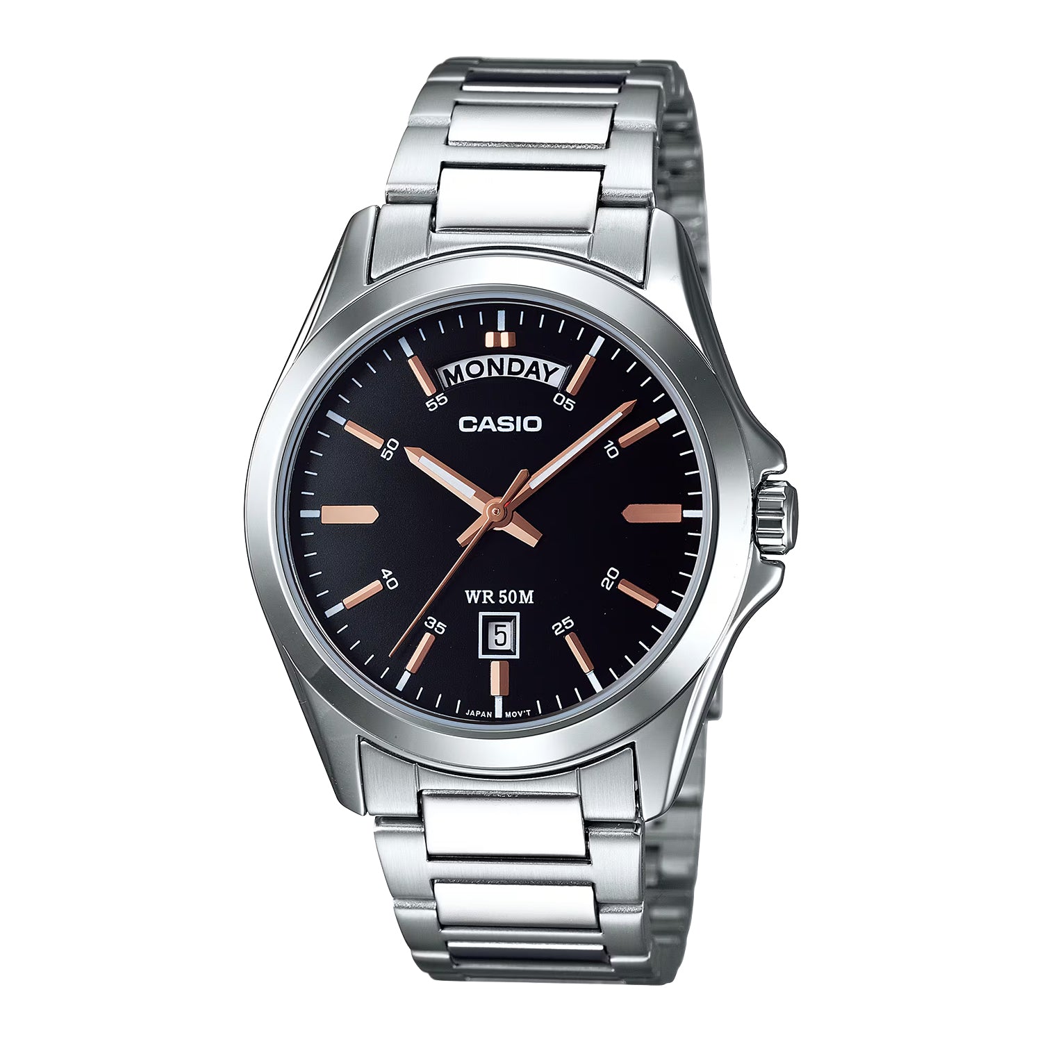 CASIO カシオ MTP-1370D-1A2 シルバー ブラック文字盤 アナログ メンズ 腕時計