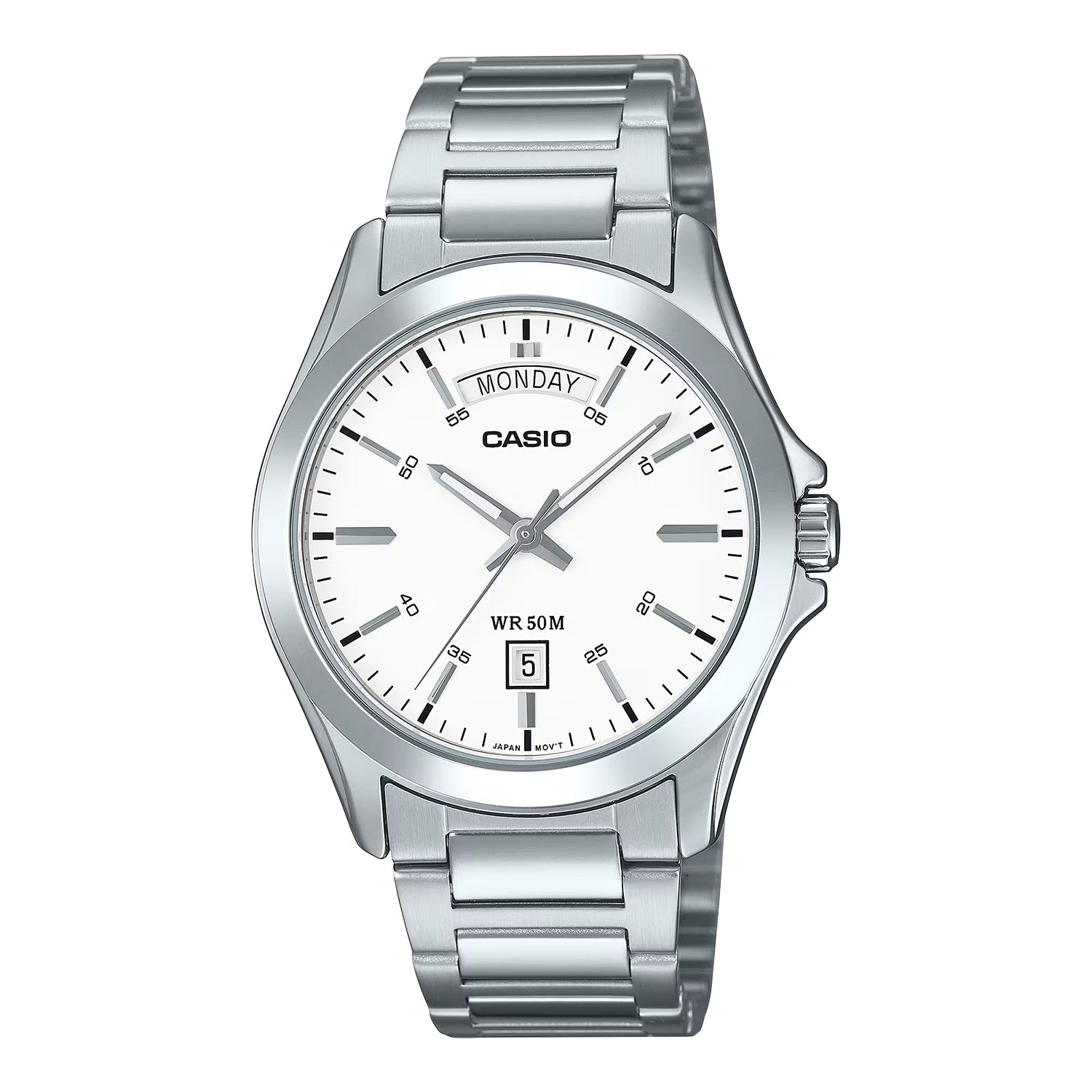 CASIO カシオ MTP-1370D-7A3 シルバー ホワイト文字盤 アナログ メンズ 腕時計