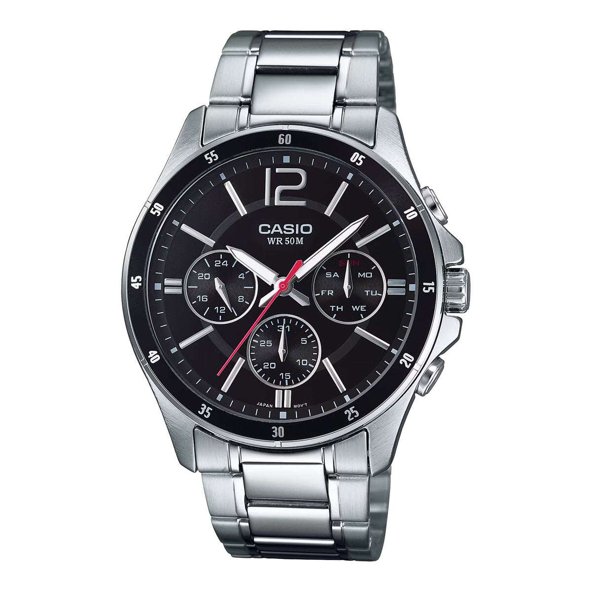 CASIO カシオ MTP-1374D-1A シルバー ブラック文字盤 アナログ メンズ 腕時計