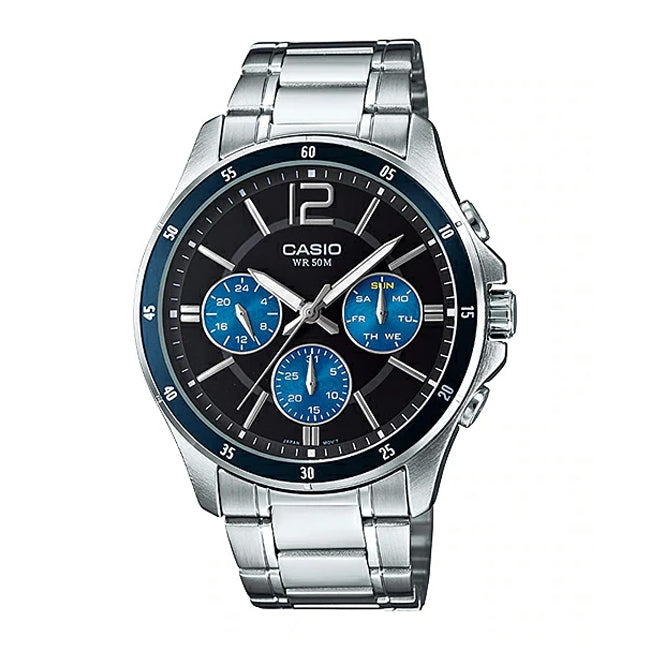 CASIO カシオ MTP‑1374D‑2A シルバー ブラック文字盤 アナログ メンズ 腕時計