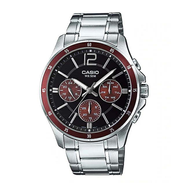 CASIO カシオ MTP-1374D-5A シルバー ブラック文字盤 アナログ メンズ 腕時計