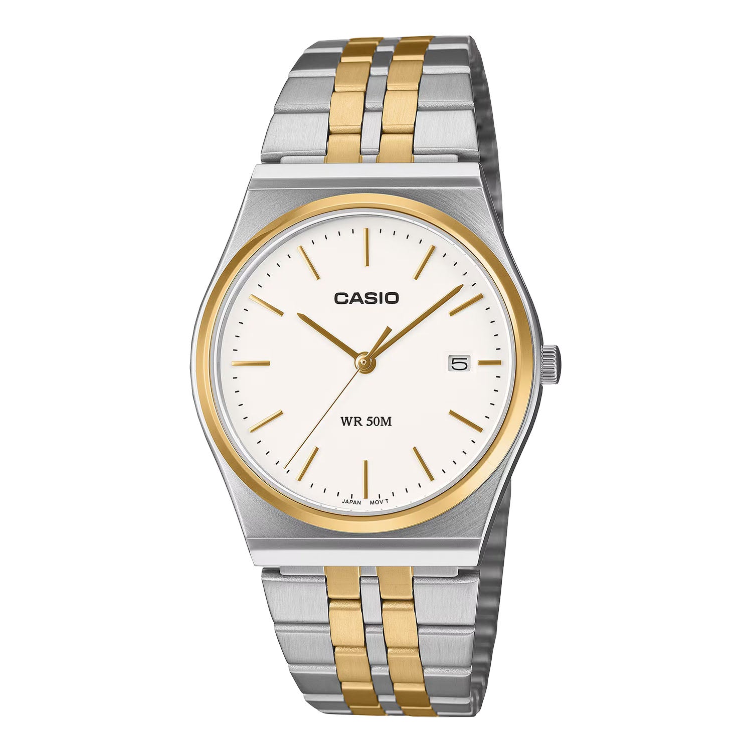CASIO カシオ MTP-B145SG-7A シルバー ホワイト文字盤 アナログ メンズ 腕時計
