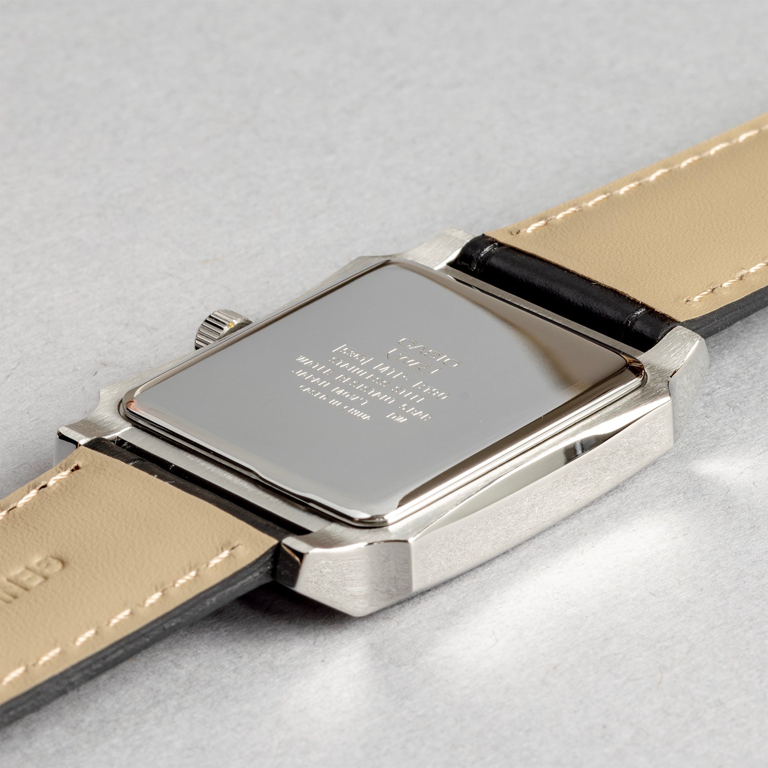 CASIO カシオ MTP-B190L-2B ブラック ブルー文字盤 アナログ メンズ 腕時計 ケースバック