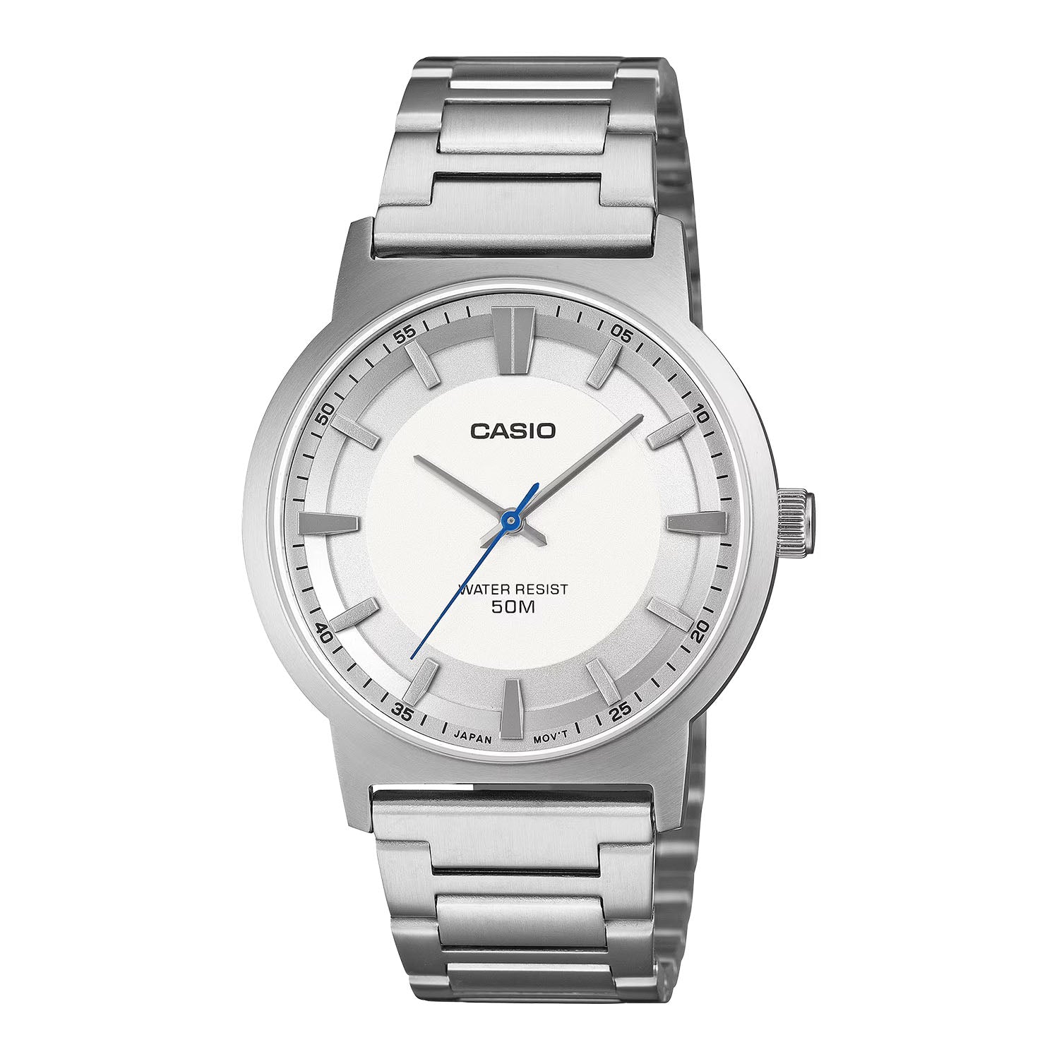 CASIO カシオ MTP-B220D-7A シルバー ホワイト文字盤 アナログ メンズ 腕時計
