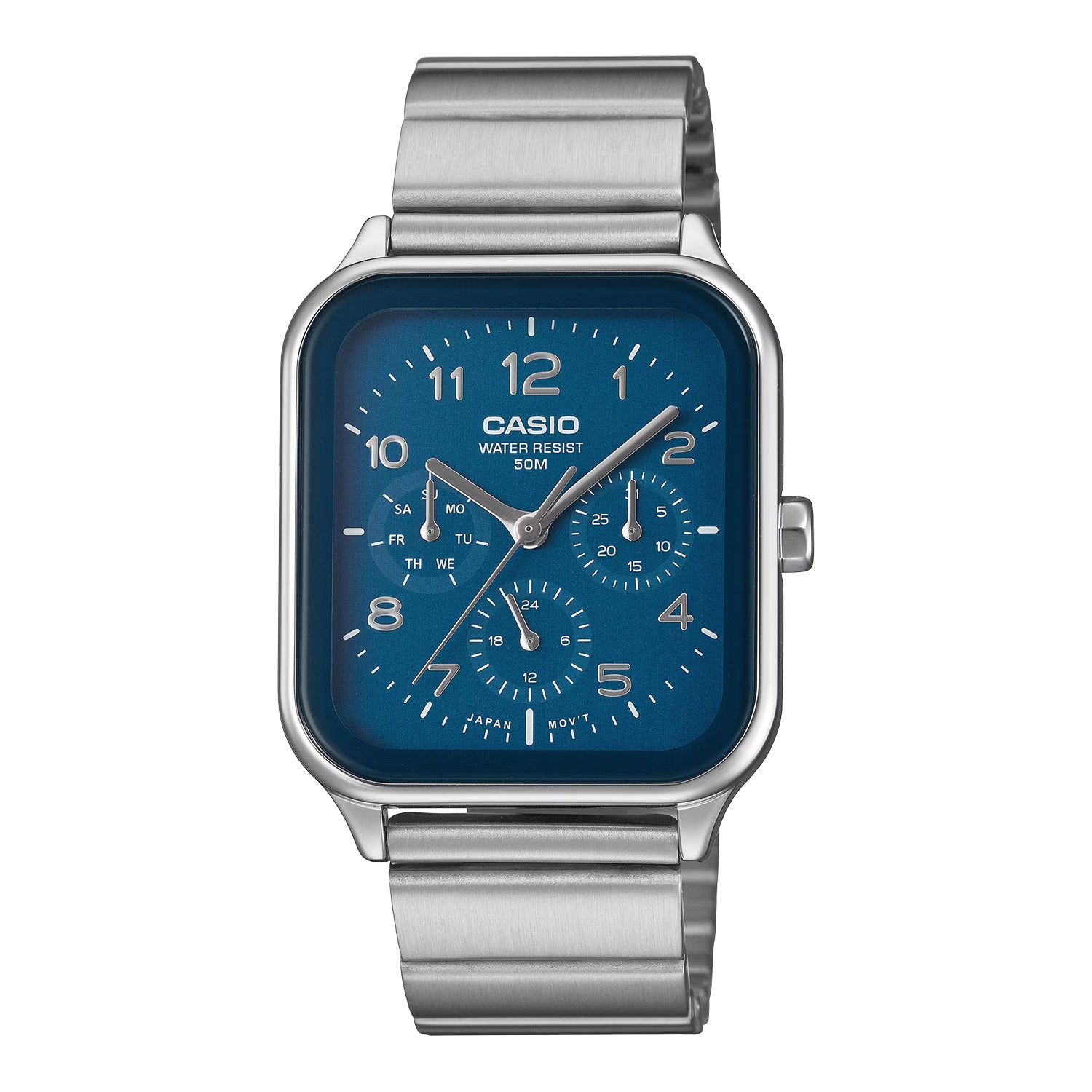 CASIO カシオ MTP-M306D-2A シルバー ブルー文字盤 アナログ メンズ 腕時計
