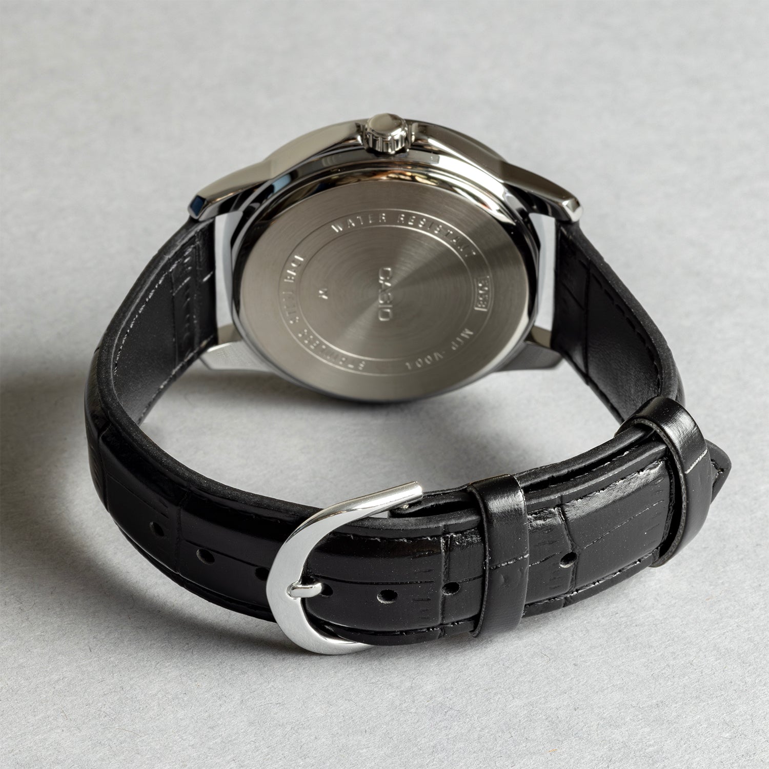 CASIO カシオ MTP-V004L-1C ブラック ブラック文字盤 アナログ メンズ 腕時計 ベルト