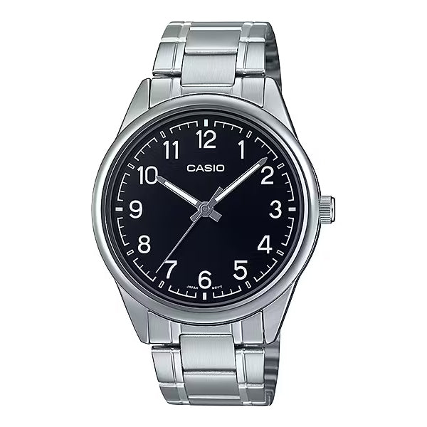 CASIO カシオ MTP-V005D-1B4 シルバー ブラック文字盤 アナログ メンズ 腕時計