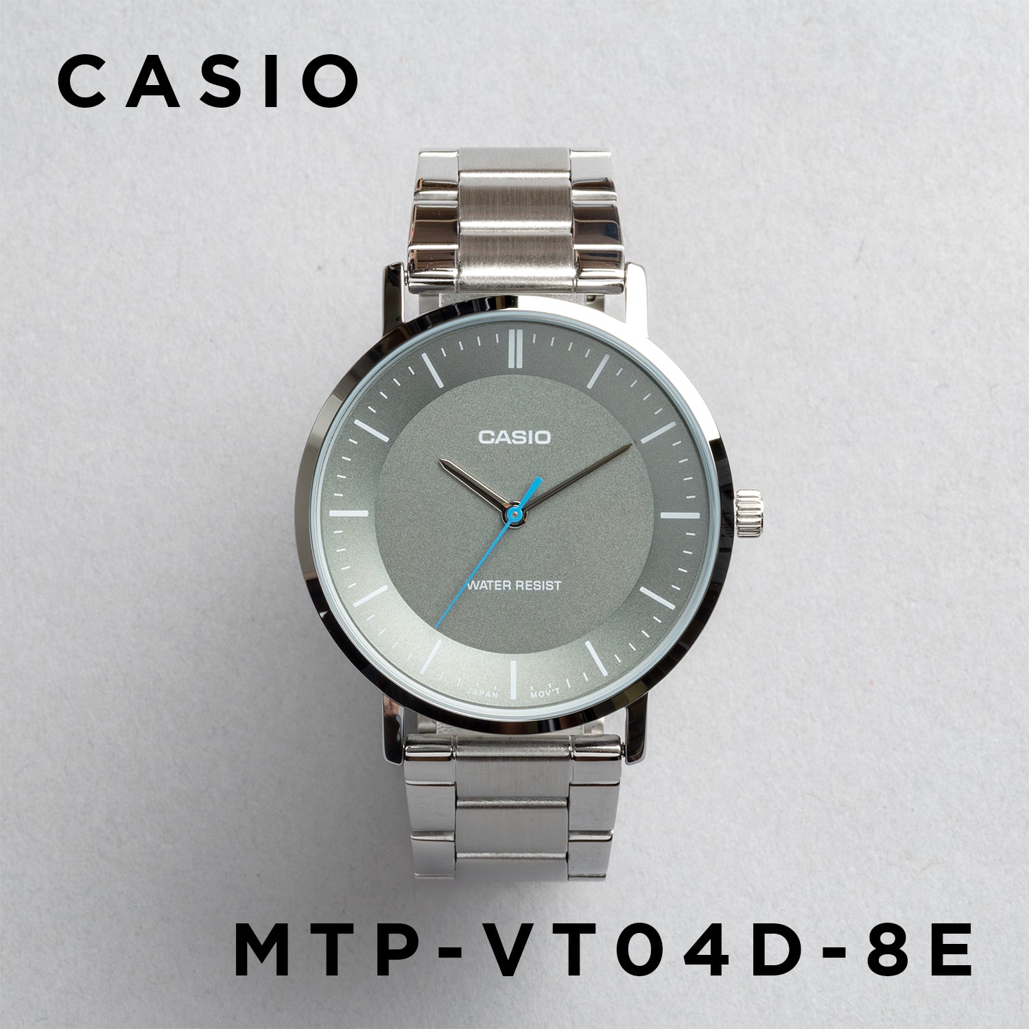 CASIO カシオ MTP‑VT04D‑8E シルバー グレー文字盤 アナログ メンズ 腕時計