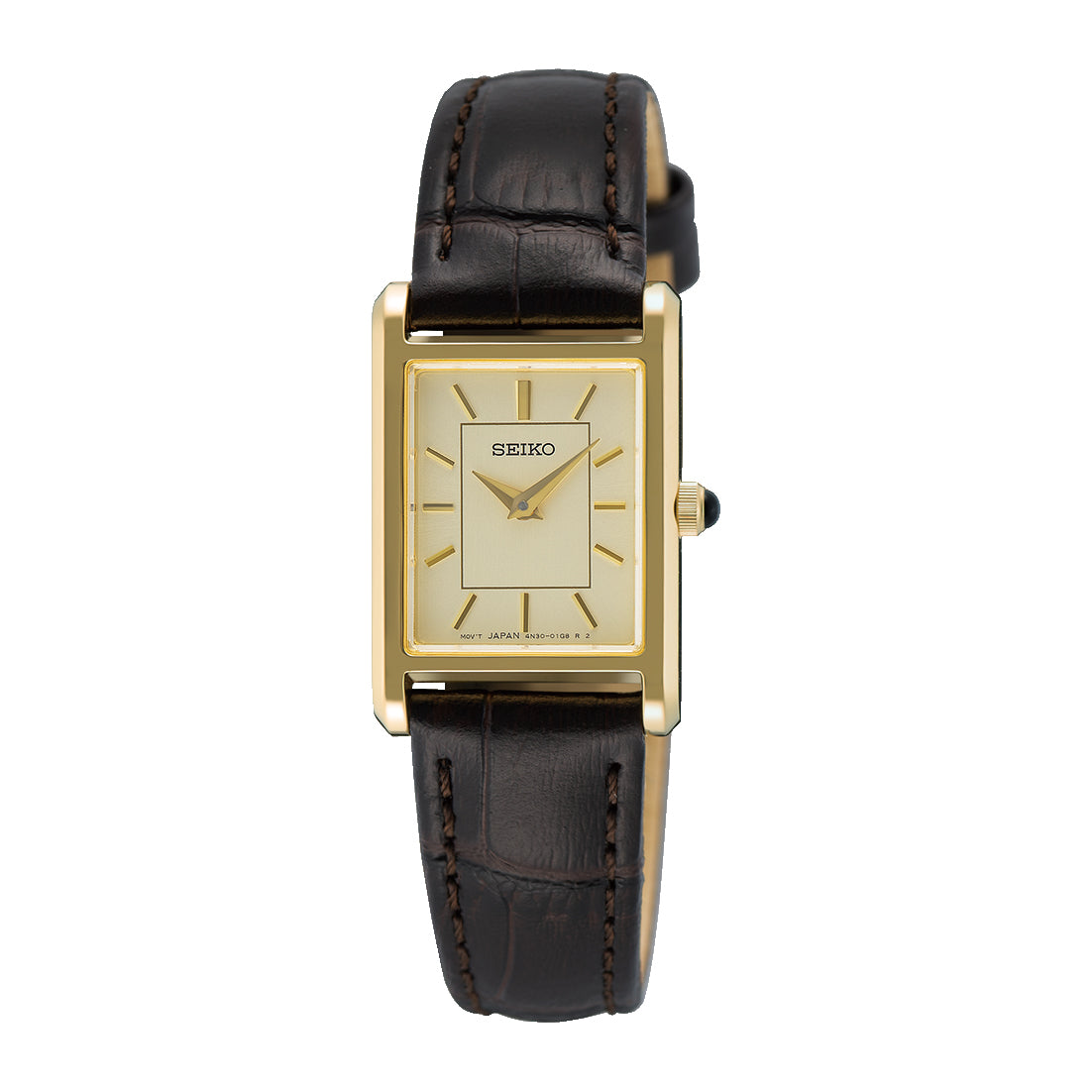 SEIKO セイコー SWR110 ブラウン ゴールド文字盤 アナログ レディース 腕時計