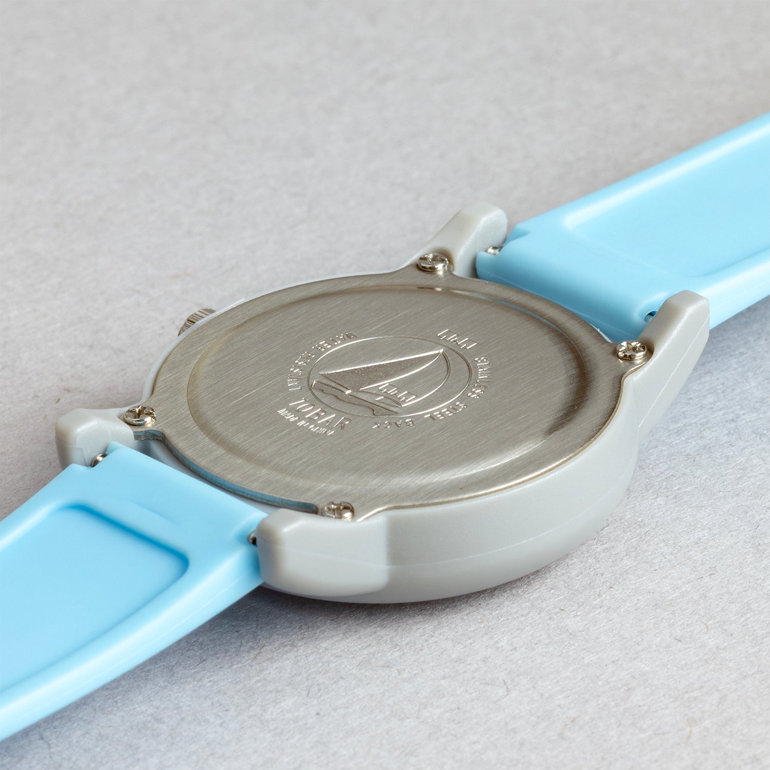 Q&Q QQ V23A-002VY ブルー ホワイト文字盤 アナログ キッズ 腕時計 ケースバック